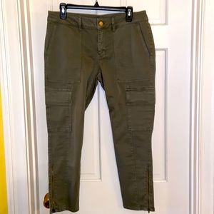 White House Black Market Military Green Cargo Skimmer Pants